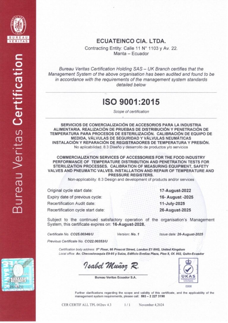 Recertificación ISO 9001:2015: Un compromiso renovado con la calidad